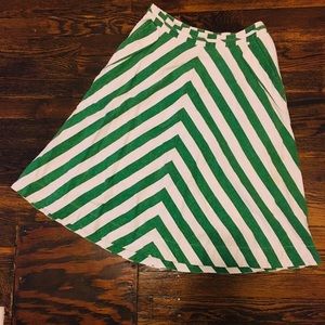 Anthropologie Striped Skirt w/ Pockets